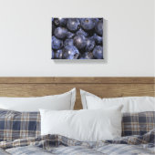 Ingewikkelde Canvas Fotografie-"Blauwe bessen" Afdruk (Insitu (Slaapkamer))