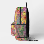 Ingewikkelde Danse kleurrijke bloemen en gebladert Bedrukte Rugzak (Rechts)