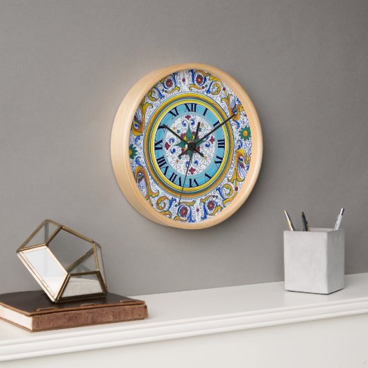 Ingewikkelde Deruta Motief Bloemenpatroon Keuken (Kantoor)