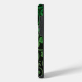 INGEWIKKELDE DONKERE GROENE IRISH SHAMROCKS iPhone HOESJE (Linkerkant)