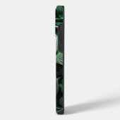 INGEWIKKELDE DONKERE GROENE IRISH SHAMROCKS iPhone HOESJE (Linkerkant)