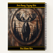 Ingewikkelde elanden snijden in het bos notitieboek (Achterkant)