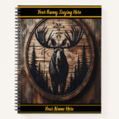 Ingewikkelde elanden snijden in het bos notitieboek (Voorkant)