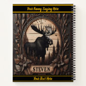 Ingewikkelde elanden snijden in natuur notitieboek (Achterkant)