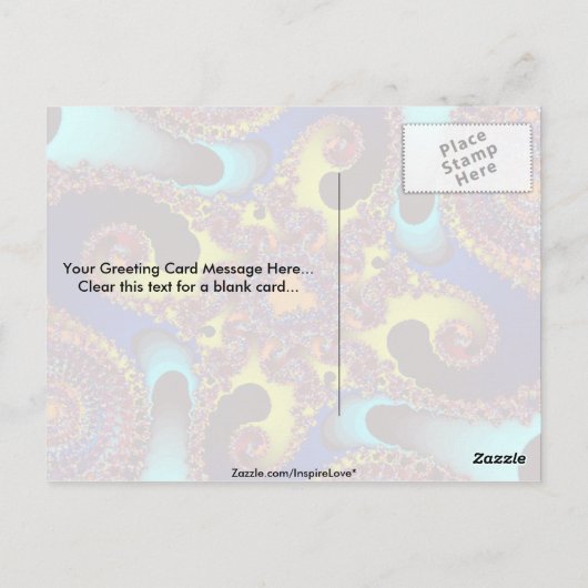 ingewikkelde fractal briefkaart (Achterkant)