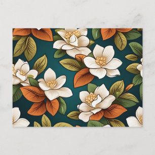 Ingewikkelde Gardenia bloemen patroon Briefkaart