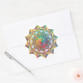 Ingewikkelde Geometrische Mandala Sticker (Envelop)