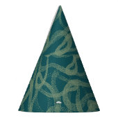 Ingewikkelde gestippelde textuur, turquoise abstra feesthoedjes (Links)