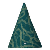 Ingewikkelde gestippelde textuur, turquoise abstra feesthoedjes (Rechts)