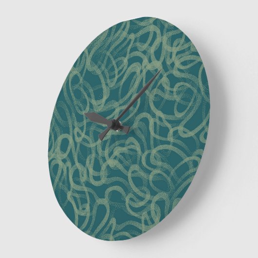 Ingewikkelde gestippelde textuur, turquoise abstra grote klok (Hoek)