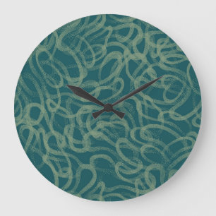 Ingewikkelde gestippelde textuur, turquoise abstra grote klok