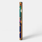 Ingewikkelde Gouden Bloemkunst iPhone Hoesje (Linkerkant)