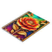 Ingewikkelde Gouden Bloemkunst Notitieboek (Linkerzijde)
