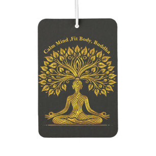 Ingewikkelde gouden Boeddha sculptuur Luchtverfrisser