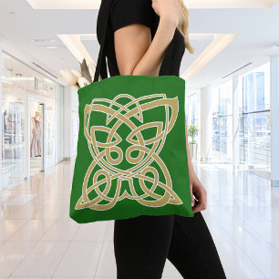 Ingewikkelde Gouden Keltische Vlinder Boodschappen Tote Bag