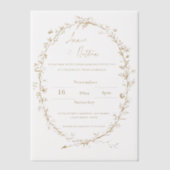   ingewikkelde gouden Lijst bruiloft Vellum Uitnodigingen (Voorkant)