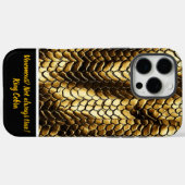 Ingewikkelde gouden slangenhuidpatronen Case-Mate iPhone case (Achterkant (horizontaal))