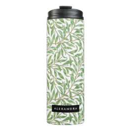 Ingewikkelde  Greenery Pattern Custom Name Thermosbeker