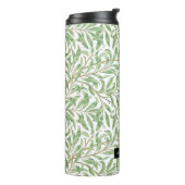 Ingewikkelde  Greenery Pattern Custom Name Thermosbeker (Gedraaid links)