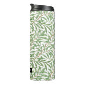 Ingewikkelde  Greenery Pattern Custom Name Thermosbeker (Geroteerd rechts)