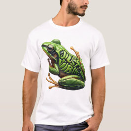 Ingewikkelde Groene Kikker Die Gewoon Vibet T-shirt