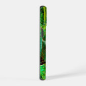 Ingewikkelde groene texturen iPhone 15 case (Rechterkant)