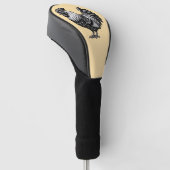 Ingewikkelde haan illustratie golfheadcover (Schuin)