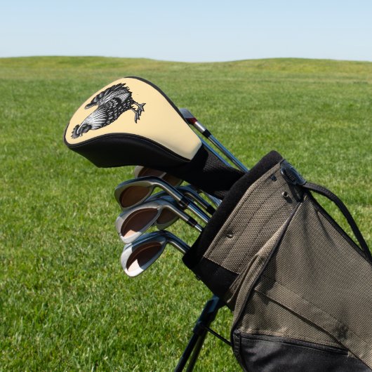 Ingewikkelde haan illustratie golfheadcover (Insitu)