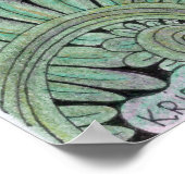 Ingewikkelde handgetekende bloemige Boheemse Chic  Poster (Hoek)