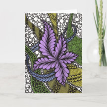 Ingewikkelde Handgetekende Paarse Bloem Zen Doodle