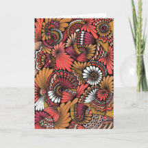 Ingewikkelde Handgetekende Terracotta en Koraal Bl