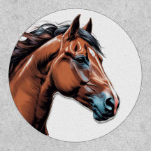 Ingewikkelde Horse Head Patch – Bold Brown