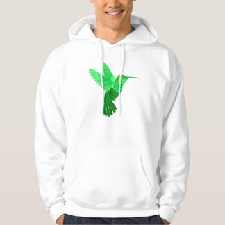 Ingewikkelde illustratie van groene kolibrie hoodie