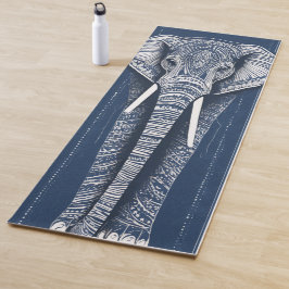 Ingewikkelde Indigo Mandala Olifant Spirituele Yog Yogamat