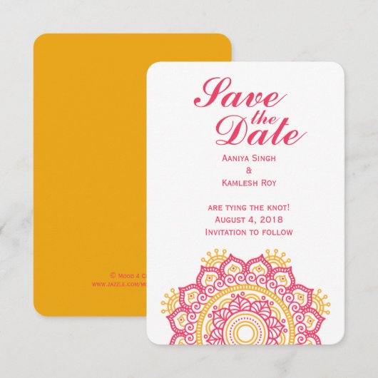 Ingewikkelde instelling save the date (Voorkant / Achterkant)