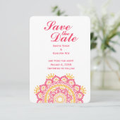 Ingewikkelde instelling save the date (Staand voorkant)