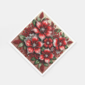 Ingewikkelde juweel versierde bloemendesign servet (Hoek)