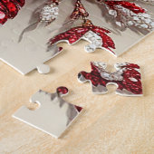 Ingewikkelde juweel versierde bloemontwerp legpuzzel (Zijkant)