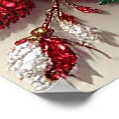 Ingewikkelde juweeltje versierd bloemenontwerp poster (Hoek)