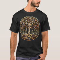 Ingewikkelde Keltische Knotwork Tree T-shirt