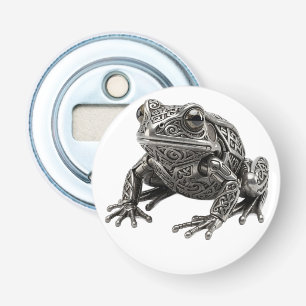 Ingewikkelde Keltische Zilveren Kikker Mechanische Button Flesopener