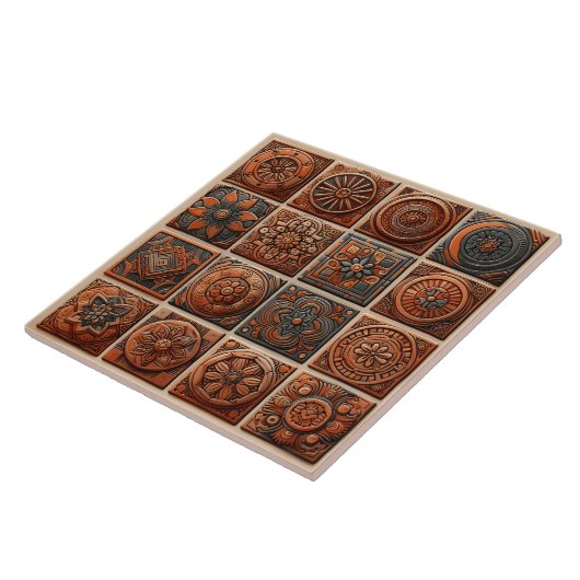 Ingewikkelde keramische Tegels met patroon Tegeltje (Zijkant)