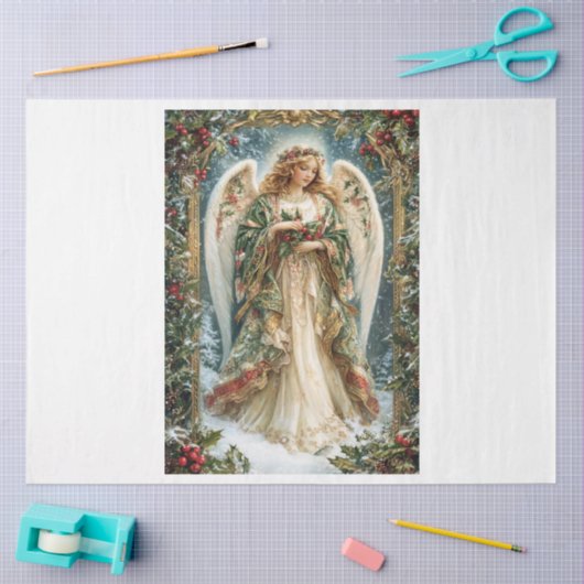 Ingewikkelde kerstengel tissuepapier (Craft)