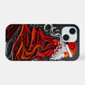Ingewikkelde Kerstman Papierknip iPhone 15 Case (Achterkant horizontaal)