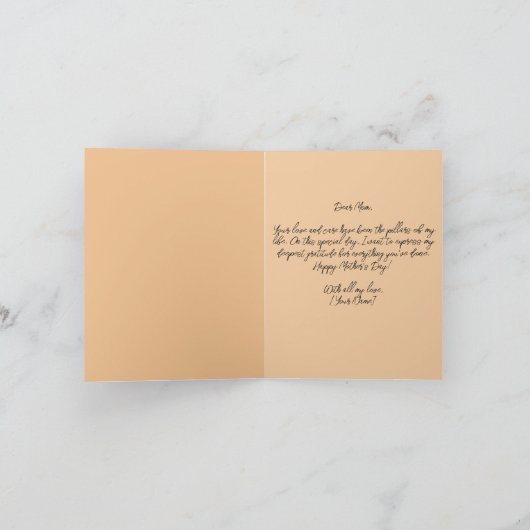 Ingewikkelde Kleurrijke Bloemen Foliage Moederdag Kaart (Binnen)