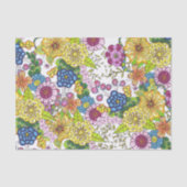 Ingewikkelde kleurrijke handgetekende bloemen en b tissuepapier (Voorkant)