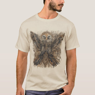 Ingewikkelde kunst met twee adelaars met sierlijke t-shirt