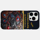 Ingewikkelde lederen kunstwerk met een kosmisch ge Case-Mate iPhone case (Achterkant (horizontaal))