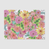 Ingewikkelde levendige kleurrijke artistieke bloem tissuepapier (Voorkant)