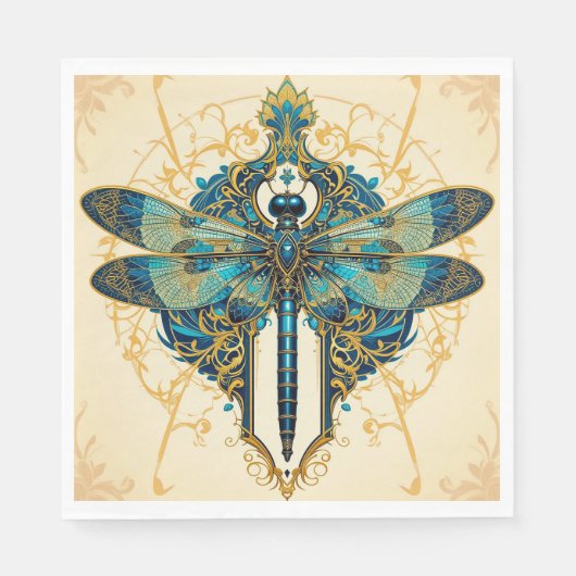Ingewikkelde Libelle Kunst Servet (Voorkant)